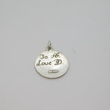 Sterling Silver St Christopher Travel Pendant With Inscription Vintage c1970