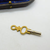 Brass and Cut Steel Watch Key Size 3mm  Charm Pendant Mid-Century c1950