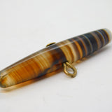 Victorian Rolled Gold Banded Agate T-Bar Fob Antique c1880s