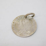 George II Sterling Silver Lima Sixpence Coin Fob Pendant Antique 1745