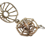 Sterling Silver Lobster Pot Charm Pendant Vintage c1970