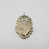 Sterling Silver Fob Medal Antique 1921 Birmingham Art Deco