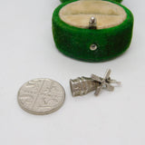 Sterling Silver Windmill Charm Pendant Vintage c1970