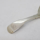 George III Sterling Silver Floral Bowl Tea Caddy Spoon Antique 1817 London