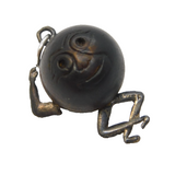 WW1 Period Sterling Silver 'Touch Wud' Charm Pendant Antique AF