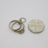 Sterling Silver Wedding & Engagement Rings Charm Pendant Vintage c1970