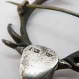 Inverness Provincial Sterling Silver Stag Brooch Antique c1860s Scottish
