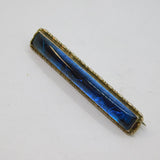 Sterling Silver Morpho Butterfly Wing Bar Brooch Antique c1920 Art Deco