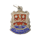 Sterling Silver Enamel Cambridge Charm Pendant Vintage c1970s