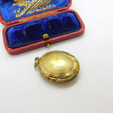 Victorian Rolled Gold Double Locket Pendant Antique c1880