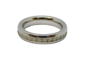 Stainless Steel Paste Set Eternity Band Ring Vintage c2000 Size J 1/2