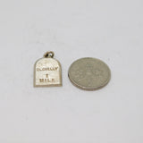 Sterling Silver Clovelly Milestone Charm Pendant Vintage c1970