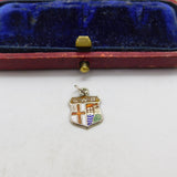 Sterling Silver and Enamel Travel Shield 'GWR' Charm Pendant Vintage c1970