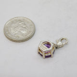 Sterling Silver Thomas Sabo Amethyst Set Drop Charm Pendant Vintage c1970s