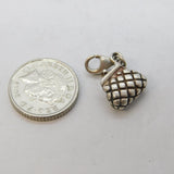 Sterling Silver Ladies Handbag Charm Pendant Vintage c1970s