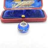 Sterling Silver Coloured Glass Bead Charm Pendant Vintage c1970