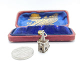 Sterling Silver Fairytale Church with Wedding Charm Pendant Vintage c1970