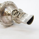 George III Sterling Silver & Red Coral Baby Rattle & Teether Antique c1790s