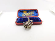 Sterling Silver Opening Wine Jug Charm Pendant Vintage c1970