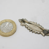 Victorian Sterling Silver 'Francis' Christening Brooch Antique 1899 Birmingham