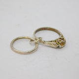 Sterling Silver Wedding & Engagement Ring Charm Pendant Vintage c1970