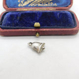 Sterling Silver Ringing Bell Charm Pendant Vintage c1970