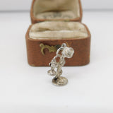 Sterling Silver Traditional Telephone Charm Pendant Vintage c1970