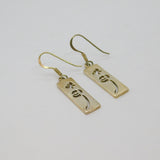 Pair of Sterling Silver Cut Out Flower & Butterfly Drop Earrings Modern c1990