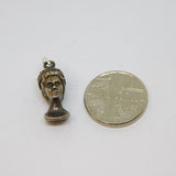Sterling Silver Elizabeth II Silver Jubilee Charm Pendant Vintage c1977
