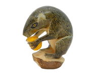 Early 20th Century Hand Carved Nut Figurine Depicting a Squirrel Antique c1920