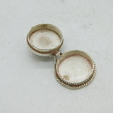 Sterling Silver & Lapis Lazuli Set Small Pill Box Vintage c1970s