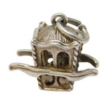 Sterling Silver Sedan Chair Charm Pendant Vintage c1970
