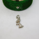 Sterling Silver Poodle Dog Charm Pendant Vintage c1970