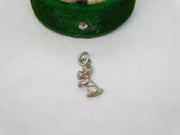Sterling Silver Poodle Dog Charm Pendant Vintage c1970