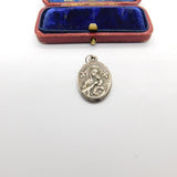 Sterling Silver French Catholic Saint Charm Pendant Vintage c1970