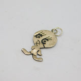 Sterling Silver Novelty Cartoon Style Character Charm Pendant Vintage c1970s