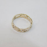 Sterling Silver Swirl Pattern Dress Band Ring Vintage c1970 Size L