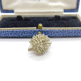 Sterling Silver Prickly Hedgehog Charm Pendant Vintage c1970