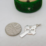 Sterling Silver & Gilt Cross Charm Pendant Vintage c1970