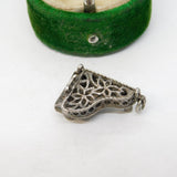 Sterling Silver Note Inside Grand Piano Opening Charm Pendant Vintage c1970