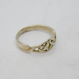 Sterling Silver Celtic Design Studio Band Ring Vintage c1970 Size R