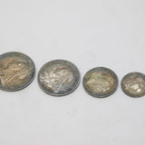 Queen Victoria Boxed .925 Silver Four-Piece 1899 Maundy Money Coin Set Antique