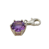 Sterling Silver Thomas Sabo Amethyst Set Drop Charm Pendant Vintage c1970s