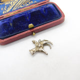 Sterling Silver Horse Rider Charm Pendant Vintage c1970