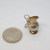 Sterling Silver Wine Jug Charm Pendant Vintage c1970