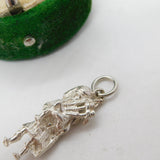 Sterling Silver Highland Bagpiper Charm Pendant Vintage c1970