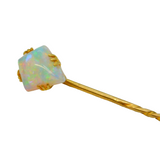 Victorian 18ct Gold & White Opal Set Stick Pin Antique c1890s