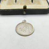 Sterling Silver St Christopher Travel Pendant Vintage c1970