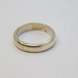 Sterling Silver 4mm Rounded Edge Wedding Band Ring Vintage c1970 Size P