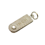 Sterling Silver Tape Measure Charm Pendant Vintage c1970s